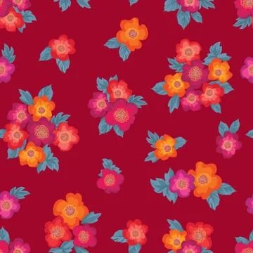 Floral seamless pattern. Flower background. Garden ornament Stock Illustration