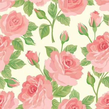 Floral seamless pattern. Flower background. Flourish garden texture Stock Illustration