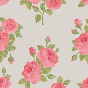 Floral seamless pattern. Flower background. Garden ornament Stock Illustration