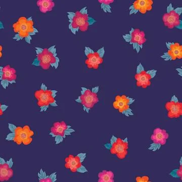 Floral seamless pattern. Flower background. Garden ornament Stock Illustration