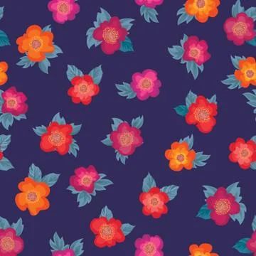 Floral seamless pattern. Flower background. Garden ornament Stock Illustration