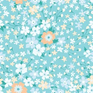 Floral seamless pattern. Flower background. Flourish wallpaper with flowers. Stock Illustration