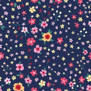 Floral seamless pattern. Flower background. Flourish wallpaper with flowers. Stock Illustration