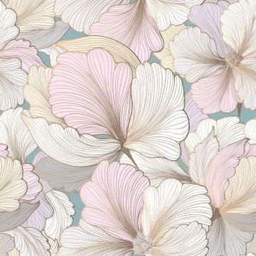 Floral seamless pattern. Flower background. Flourish garden texture Stock Illustration