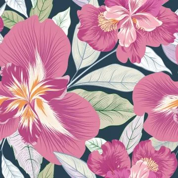 Floral seamless pattern.  Flower background. Flourish nature gar Stock Illustration