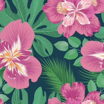 Floral seamless pattern.  Flower background. Flourish garden Illustrazione stock