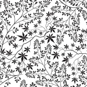 Floral seamless pattern. Flower background. Flourish ornamental garden decor Stock Illustration