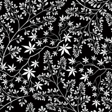 Floral seamless pattern. Flower background. Flourish ornamental garden decor Stock Illustration