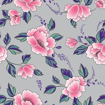 Floral seamless pattern. Flower background Stock Illustration