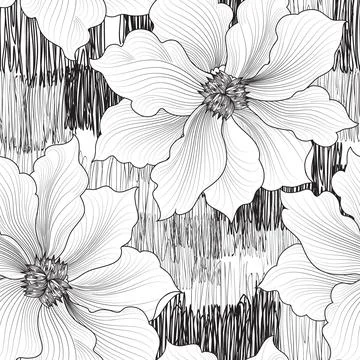 Floral seamless pattern. Flower background. Floral seamless texture Stock Illustration