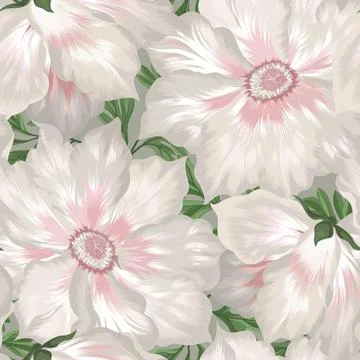 Floral seamless pattern. Flower background. Flourish tiled wallpaper Stock Illustration