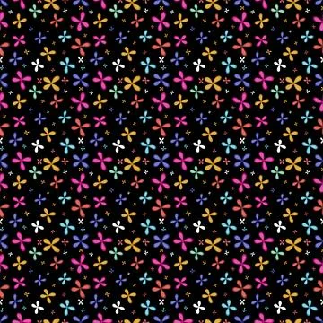 Floral seamless pattern ,flower branches seamless pattern Stock Illustration