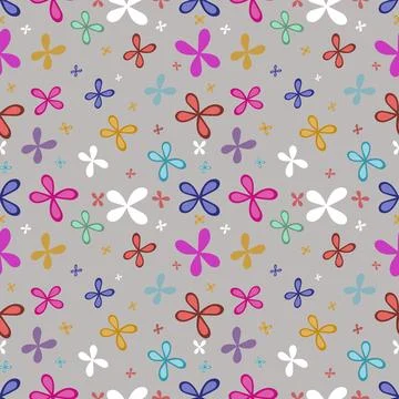 Floral seamless pattern ,flower branches seamless pattern Stock Illustration