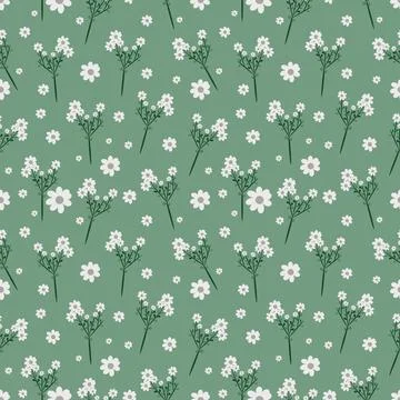 Floral seamless pattern ,flower branches seamless pattern Stock Illustration