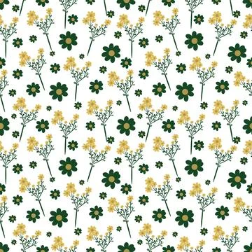 Floral seamless pattern ,flower branches seamless pattern Stock Illustration