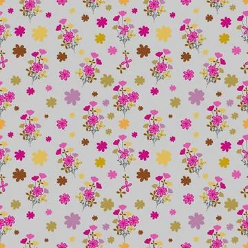 Floral seamless pattern ,flower branches seamless pattern Stock Illustration