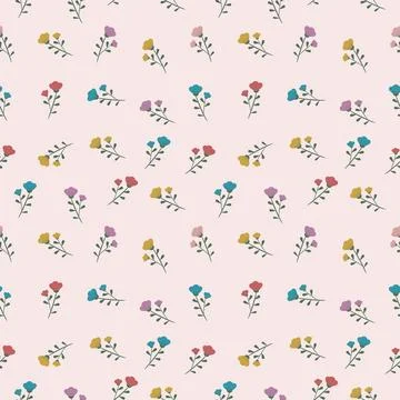 Floral seamless pattern ,flower branches seamless pattern Stock Illustration