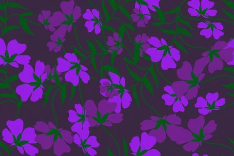 Floral seamless pattern ,flower branches seamless pattern , vector Stock Illustration