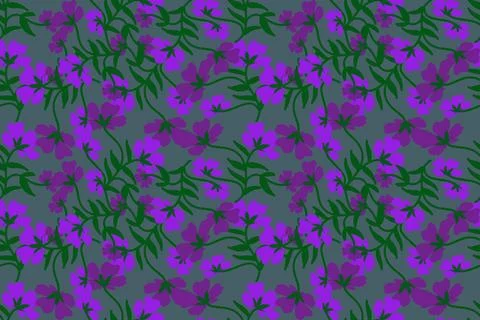 Floral seamless pattern ,flower branches seamless pattern , vector Stock Illustration