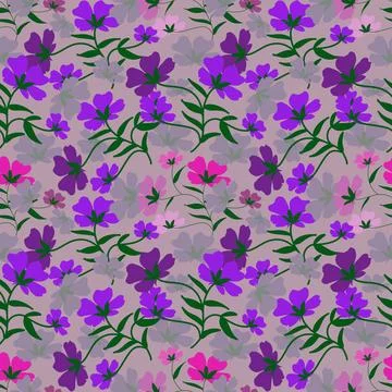 Floral seamless pattern ,flower branches seamless pattern Stock Illustration