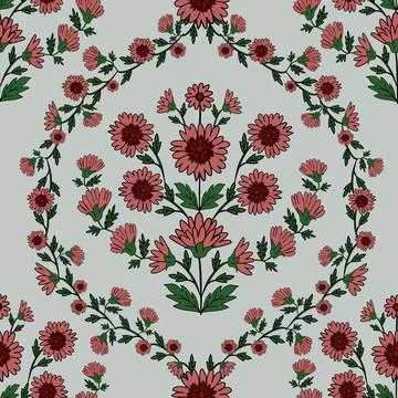 Floral seamless pattern ,flower branches seamless pattern Stock Illustration