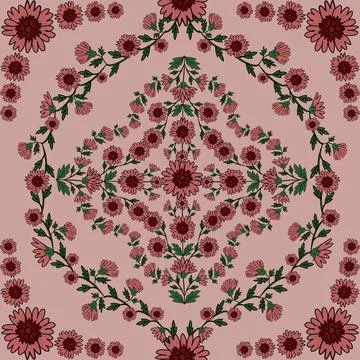 Floral seamless pattern ,flower branches seamless pattern Stock Illustration
