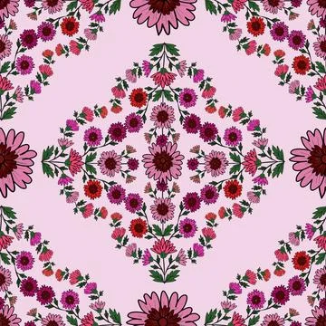 Floral seamless pattern ,flower branches seamless pattern Stock Illustration