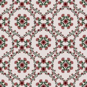 Floral seamless pattern ,flower branches seamless pattern Stock Illustration