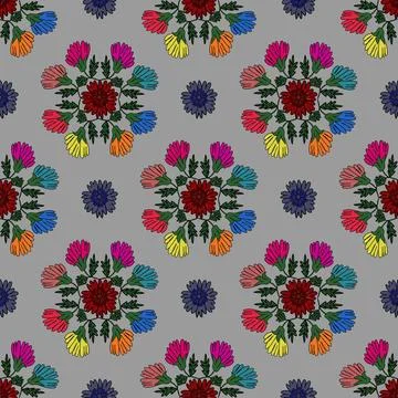Floral seamless pattern ,flower branches seamless pattern Stock Illustration