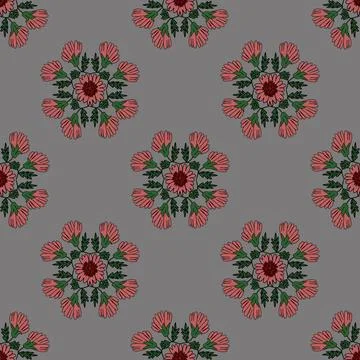 Floral seamless pattern ,flower branches seamless pattern Stock Illustration