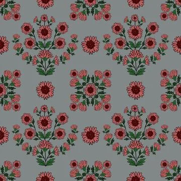 Floral seamless pattern ,flower branches seamless pattern Stock Illustration