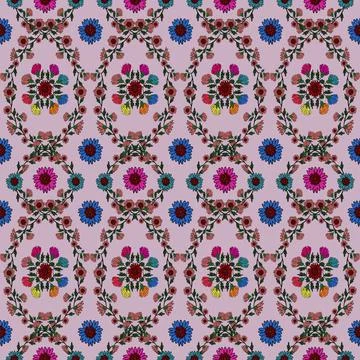 Floral seamless pattern ,flower branches seamless pattern Stock Illustration