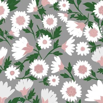 Floral seamless pattern ,flower branches seamless pattern , vector Stock Illustration