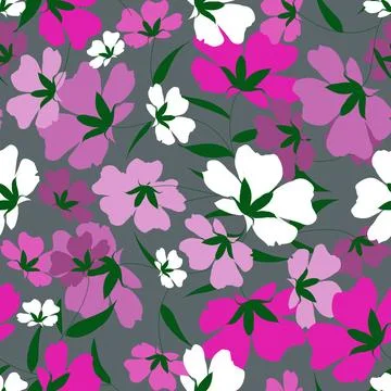 Floral seamless pattern ,flower branches seamless pattern , vector Stock Illustration