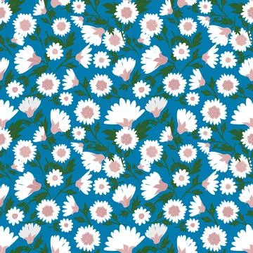 Floral seamless pattern ,flower branches seamless pattern , vector Stock Illustration