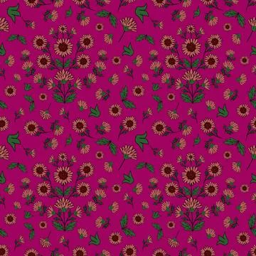 Floral seamless pattern ,flower branches seamless pattern , vector Illustrazione stock