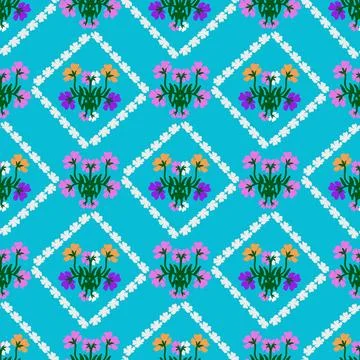 Floral seamless pattern ,flower branches seamless pattern , vector Stock Illustration