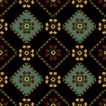 Floral seamless pattern ,flower branches seamless pattern , vector Stock Illustration