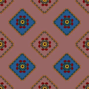 Floral seamless pattern ,flower branches seamless pattern , vector Stock Illustration