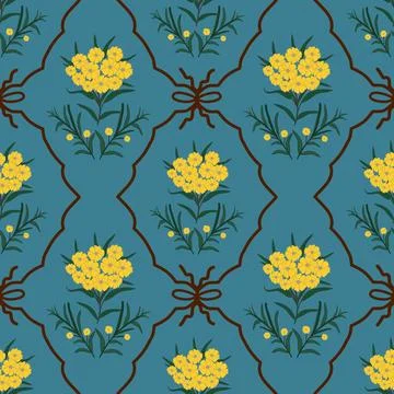 Floral seamless pattern ,flower branches seamless pattern , vector Stock Illustration