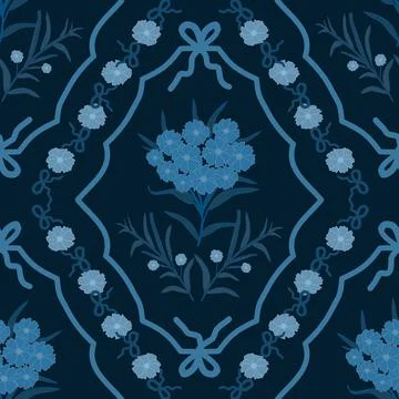 Floral seamless pattern ,flower branches seamless pattern , vector Stock Illustration
