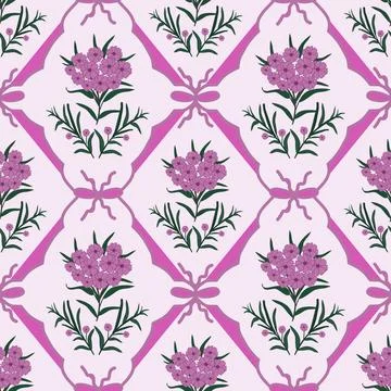 Floral seamless pattern ,flower branches seamless pattern , vector Illustrazione stock