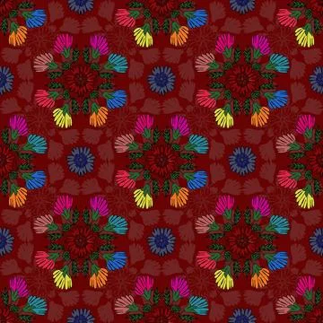 Floral seamless pattern ,flower branches seamless pattern , vector 스톡 일러스트