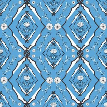 Floral seamless pattern ,flower branches seamless pattern Stock Illustration