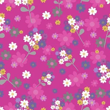 Floral seamless pattern ,flower branches seamless pattern Stock Illustration