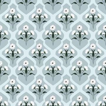 Floral seamless pattern ,flower branches seamless pattern Stock Illustration