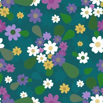 Floral seamless pattern ,flower branches seamless pattern Stock Illustration