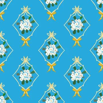 Floral seamless pattern ,flower branches seamless pattern Stock Illustration