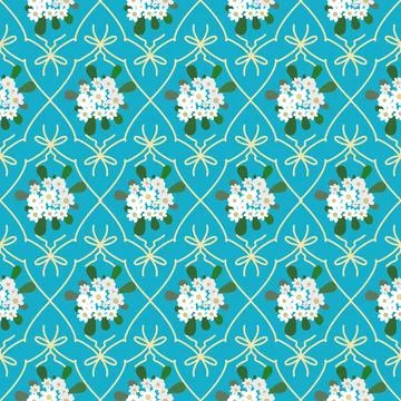 Floral seamless pattern ,flower branches seamless pattern Stock Illustration