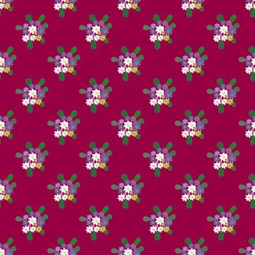 Floral seamless pattern ,flower branches seamless pattern , vector Stock Illustration